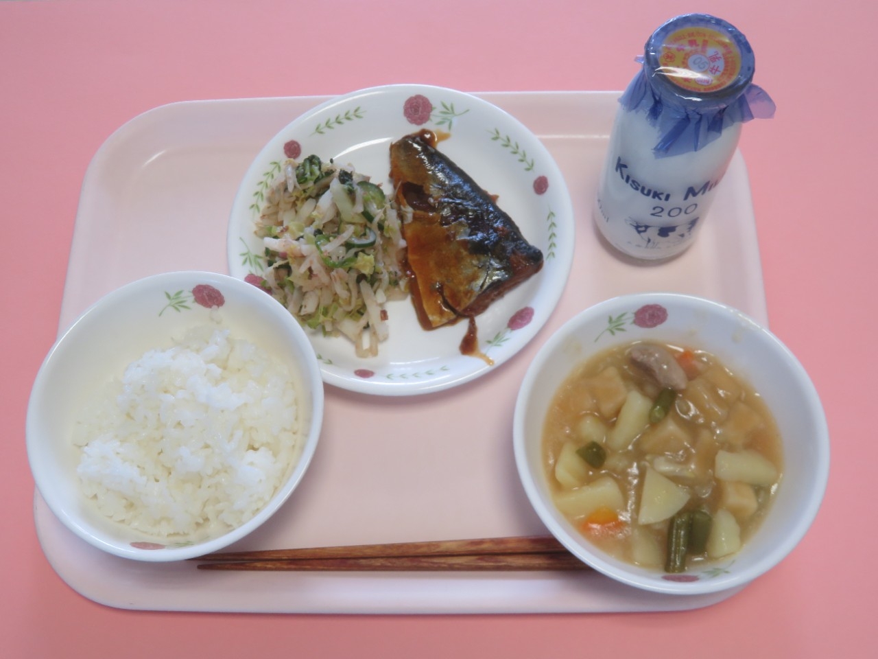今日の給食の写真