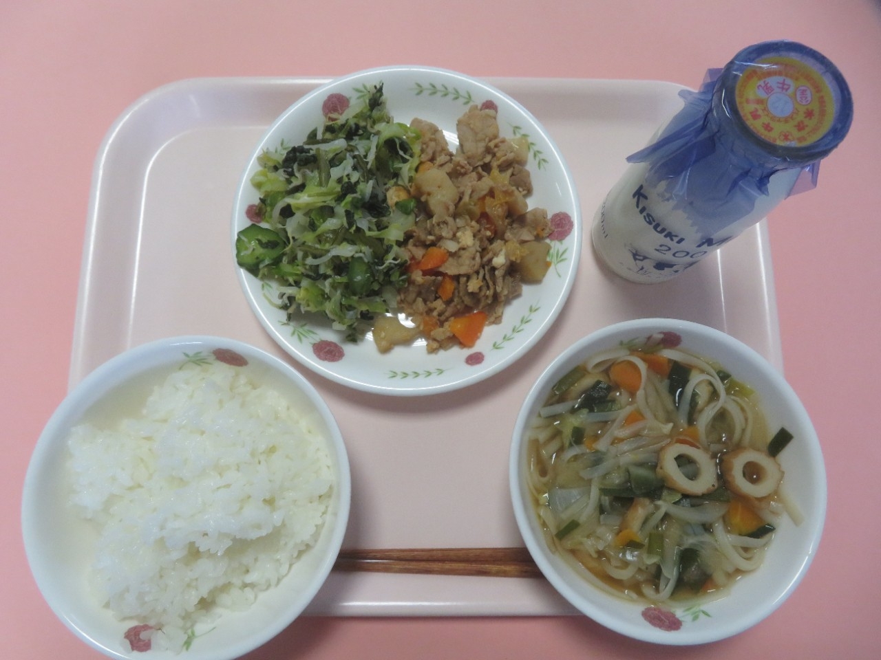 今日の給食の写真