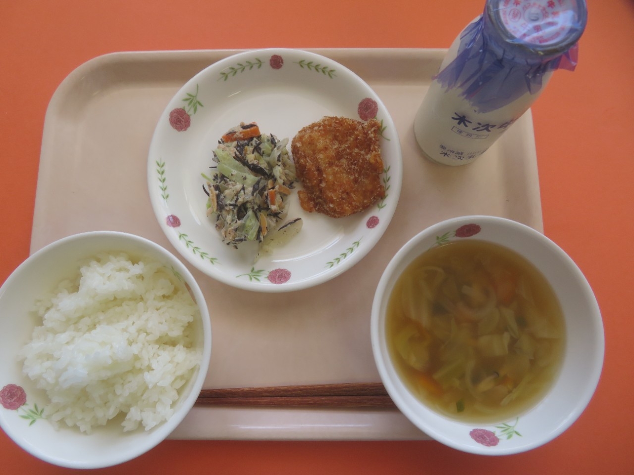 今日の給食の写真