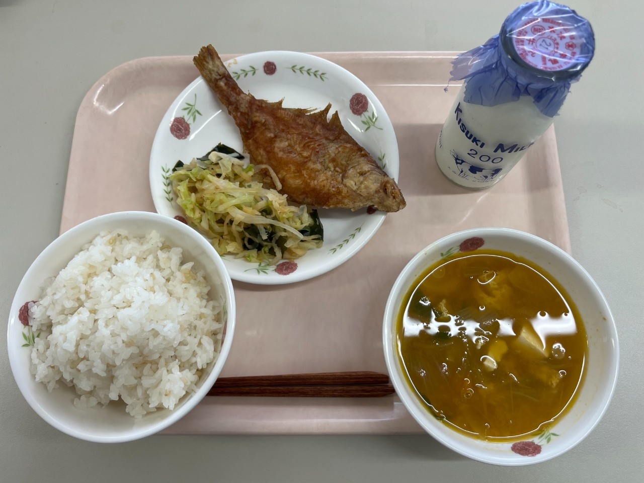 今日の給食の写真