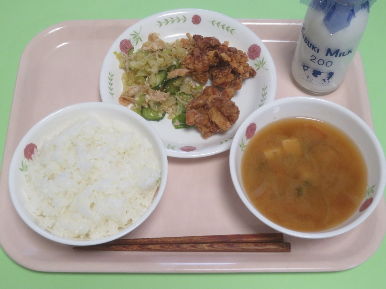 今日の給食の写真